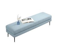 Moderne Tabouret de Chevet en Tissu, Tabouret à Langer décoratif for Salon, canapé, Moderne, Simple, Chambre à Coucher, Banc de Luxe léger Décoratif(Blue,120 * 50 * 43cm)