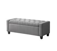 Moderne Tabouret de lit léger et Luxueux, Banc de Rangement for Chaussures, canapé, Salon, Chambre à Coucher Décoratif(Light Gray,Moyen)
