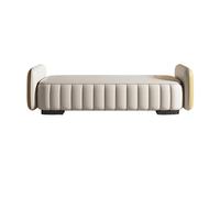 Moderne Tabouret d'extrémité de lit Chambre à Coucher, Pouf/Banc rembourré, Tabouret Langer, Banc vestiaire Simple, canapé Bancs Bout de lit(Beige,180 * 50 * 48cm)