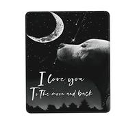 Moderne Tapis de Bureau, Chien, Je t'aime jusqu'à la Lune et Retour Souris de Bureau Confort Tapis de Souris Gaming pour Les capteurs de Jeu PC Joueurs Professionnels