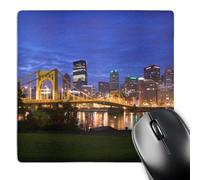 Moderne Tapis De Bureau Silhouette De Pittsburgh, Pennsylvanie, par Walter Bibikow 25X30Cm, Gaming Mousepad Confort Tapis De Gaming pour Souris Jeux Ordinateur