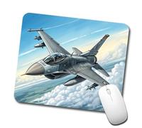 Moderne Tapis De Gaming Avion De Chasse De Supériorité des Forces Américaines F-16 Fighting Falcon 25X30Cm, Mousepad Confort Tapis De Souris Gamer pour Bureau Jeux Claviers
