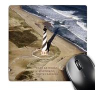Moderne Tapis De Souris D'Ordinateur Phare du Cap Hatteras 25X30Cm, Gaming Mousepad Lavable Tapis De Gaming pour Souris Ordinateur Pc