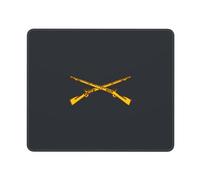 Moderne Tapis de Souris Gaming, Insigne d'infanterie de l'armée américaine, Lavable Tapis de Souris, Gaming Mousepad, 25X30cm, Bureau, Ordinateur, Joueurs Professionnels