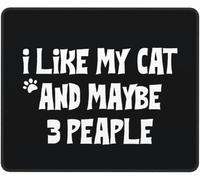 Moderne Tapis de Souris Gaming, J'aime Mon Chat et Peut-être 3 Personnes, Base en Caoutchouc Tapis de Bureau, Souris de Gaming, 25X30cm, Souris, Jeux, Ordinateur