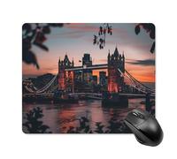 Moderne Tapis De Souris Gaming Tower Bridge, Coucher De Soleil, Londres, Angleterre, Royaume-Uni 25X30Cm, Gamer Mouse Pad Résistant À Usure Tapis Souris pour Claviers Jeux Pc