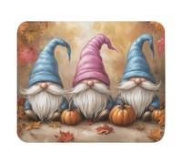 Moderne Tapis de Souris Gaming, Trois adorables Gnomes d'automne, résistant à Usure Tapis de Gaming, Gamer Mouse Pad, 25X30cm, PC, Joueurs Professionnels, Souris