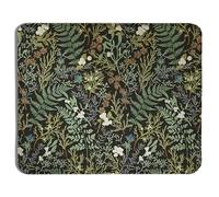 Moderne Tapis Souris Plante Vert foncé Vintage Feuilles de fougère Verte botanique Gaming Mousepad Mouse Pad 25x30cm pour Joueurs Professionnels,Claviers,Les capteurs de Jeu
