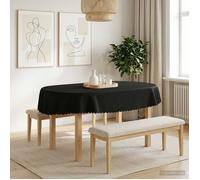 Moderne Tissu de Table - ovale - Gris foncé - 160x220 cm - Nappes @FR""7305""