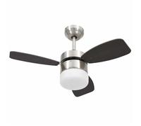 Moderne Ventilateur de plafond lampe et télécommande 76 cm Marron foncé, Ventilateurs de plafond @EU60903