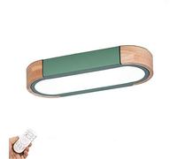 Moderne Vert Led Plafonnier Appareil Avec Distance Rectangle Graduable Lampe De Plafond Rincer Intérieur Lampe De Plafond Pour Cuisine Couloir Entrée Foyer-Gradation des aurores vertes 35 * 14cm