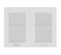 Moderne Vitrine suspendue ""Lyon"", SWEETY Armoire base de cuisine, Blanc 80x31x60 cm bois d'ingénierie, BB1235