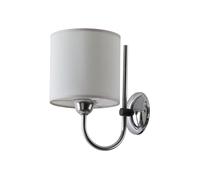 Moderne Wandleuchte Reka Tissu Abat-Jour Gris Chrome E27 Applique Murale Couloir