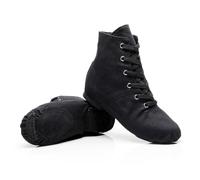 Modernes Chaussures De Danse Chaussure de Ballet Boot Semelle Souple Yoga Gymnastique Split Plate Ballet Doux Toile Chaussons pour Hommes Femmes Little Kid Lacets Filles Canvas Jazz Dance Bottes