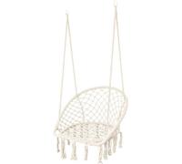 ModernHome Fauteuil suspendu avec frange - blanc, GW-912 WHITE