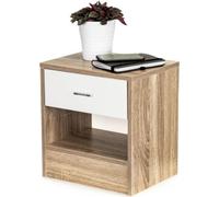 ModernHome Table de nuit avec tiroir et étagère, HM-F-05-OW
