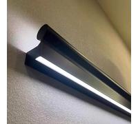Modernil LightingRampe d'escalier murale en aluminium pour une utilisation en intérieur dans les couloirs, lofts, sous-sols à gaz, théâtres commerciaux et crèches (80 cm)