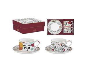 MODERNISM Coffret Duo Paire Tasse à Déjeuner Porcelaine EASYLIFE