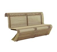 modernité Banc de Parc extérieur, Chaise de Loisirs avec Dossier for 3 Personnes, Banc Rond en métal Moderne, Couleur Or Meuble