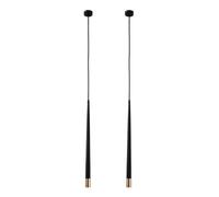 ModernLight Plafonnier à suspendre en forme de tube cylindrique Noir 3 W