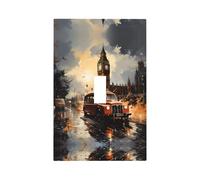 ModernLondon Couvre-interrupteur décoratif imprimé taxi couleur - Panneaux muraux durables pour interrupteur et prise de courant