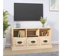 ModernOak Meuble TV 100 x 35 x 50 cm Console multimédia élégante en bois d'ingénierie durable Idéal pour le salon d'exposition pour plantes et photos