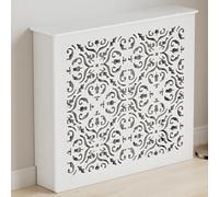 ModernRadiator Cache-radiateur avec grille à persiennes Facile à installer Étagère chauffante Rangement élégant pour la maison, le salon et la chambre à coucher Solution de blindage de tuyau