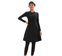Modest Swimwear Burkini Femme Musulmans Islamique Modest Séchage Rapide Burkini Maillots de Bain Natation Été Cache Les Formes Grande Taille Noir Bathing Suits Beachwear avec Voil1