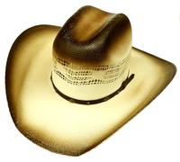 Modestone Chapeau de cowboy traditionnel Bangora Rodéo en paille Beige, beige, 7 1/2