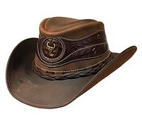 Modestone Weathered Antiqued Leather Chapeaux Cowboy Crocodile Skin Pattern Applique