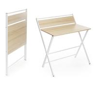MODEZVOUS Bureau Pliable Rabattable pour Petit Espace avec Etagère Table Murale Table de Cuisine Table Enfants en Bois Multif 53