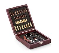 MODEZVOUS - Coffret d'Accessoires à Vin et Echiquier Accessoires à vin et échecs - 37 pièces - Bois