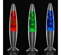 MODEZVOUS Lampe Lave 35 cm, Lampe Magma Lave, ampoule R39 de 25 W fournie, Interrupteur - Rouge, Bleu, Vert (BLEU)