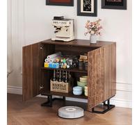 MODFU Buffet - Meuble d'appoint - MDF - 80x40x78 cm - Teinte Noyer