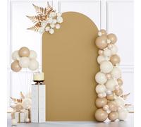 MODFUNS Housse d'arche kaki de 1,8 m en élasthanne pour arche de mariage, housse de support pour arche de ballons, housse de support d'arche marron extensible pour arche chiara pour cérémonie de
