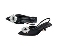 MODFUSDF Chaussures d'été pour Femmes 2022 Nouvelles Chaussures pour Femmes Chaussures de Mariage Chaussures documentaires exposées à la Pouce-Black,43