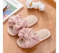 MODFUSDF Femmes Pantoufles intérieures Coton Lin Fashion Mode Maison Diapositives Soft Bas 2021 Spring Summer Platform Chaussures Femme House Chaussons