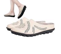MODGAL Maison Chaussons Pour Femmes D'été - chambre d'été,Pantoufles creuses Mules confortables pour femmes, sandales plates pour mocassins à enfiler pour femmes