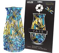 MODGY Vase à Fleurs Extensible en Plastique décoratif Moderne pour Fleurs, centres de Table, décoration de Table à Manger, Salon, Salle de Bain, Mariage, Bureau, Tiffany - Libellule