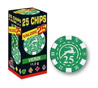 Modiano 25 Chips 14 g Vert Valeur 25 Texas Hold'em Poker Cartes Jeu