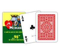 Modiano 300252 Poker 98 Cartes à Jouer Rouge