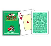 Modiano 3005461 Jeu de crtaes de Texas Poker 100% Vert foncé en Plastique