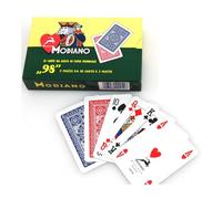 Modiano 98 Poker 2 Cartes Jeux Set Rouge Bleu Arrière Taille Fabriqué En Italie