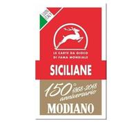 Modiano Cartes à Jouer Siciliane Rouge Anniversaire 150 Ans