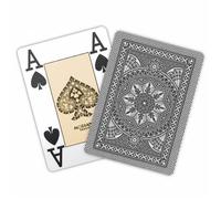 Modiano ""CRISTALLO"" - Jeu de 55 cartes 100% plastique - format poker - 4 index jumbo Gris