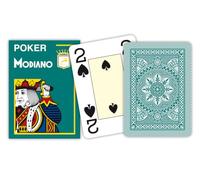 MODIANO « Cristallo » - Jeu de Cartes 100% Plastique, 4 pips/Signes d'angle dans l'index Jumbo