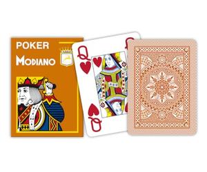 MODIANO « Cristallo » - Jeu de Cartes 100% Plastique, 4 pips/Signes d'angle dans l'index Jumbo