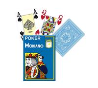 Modiano Jeu De Cartes Poker Deck Bleu Clair 4 Jumbo Indice Grand