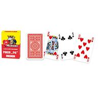 Modiano Poker Mignon Rouge - Cartes pour Rami, Poker, Burraco et Canasta en Carton Duplex 320 g/m² - 100% Made in Italy