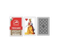 Modiano régionales Cartes à Jouer Toscanes Anniversaire de 150 Ans Rouge